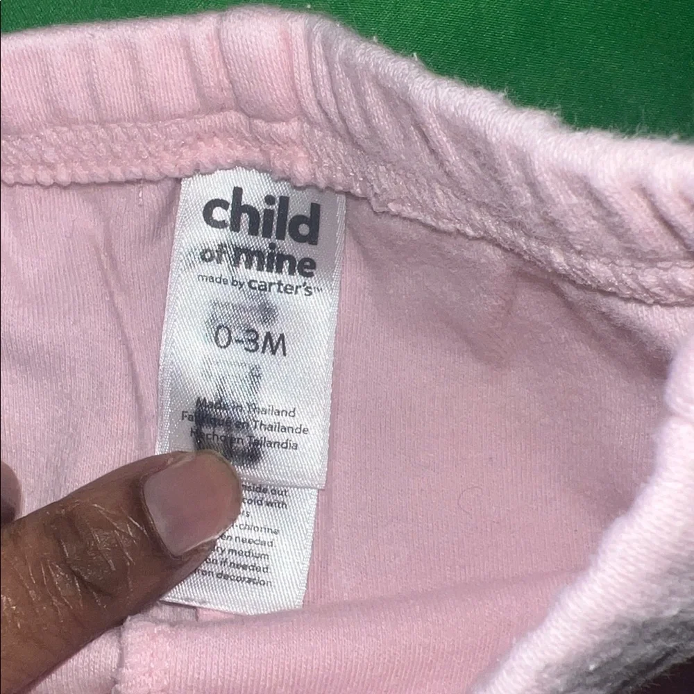 Cat & Jack Pink Baby Knit Sweater & Carters Leggings Outfit 0-3 Months - Picture 5 of 6